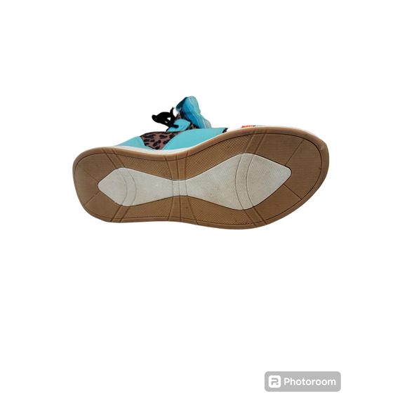 Crazy Train Sneakers Turquoise Serape Cheetah Low Top Lace Up Tennis Shoes Sz 8 - Picture 9 of 9